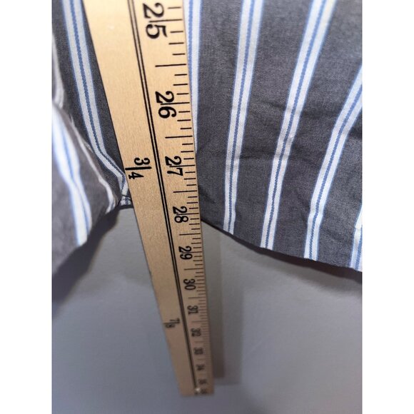 Duck Head Mens Striped Button-Up Shirt XL 100% Cotton Black/White - Picture 4 of 9